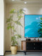 Haohong Jingpin Huangtianzhu Artificial Green Plant, High-End Light Luxury, Mid-Century Style Living Room Decoration, Fake Tree, Large Floor-Standing Potted Plant