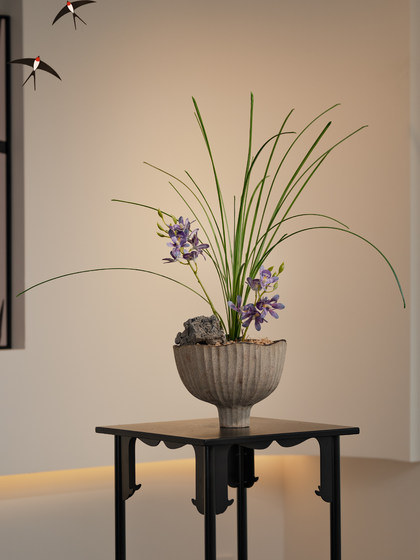Simulated Orchid Bonsai, Artificial Flowers, High-End and Realistic, Desktop Decoration, Entrance Hall, Tea Room, New Chinese Style, Song Dynasty Aesthetics