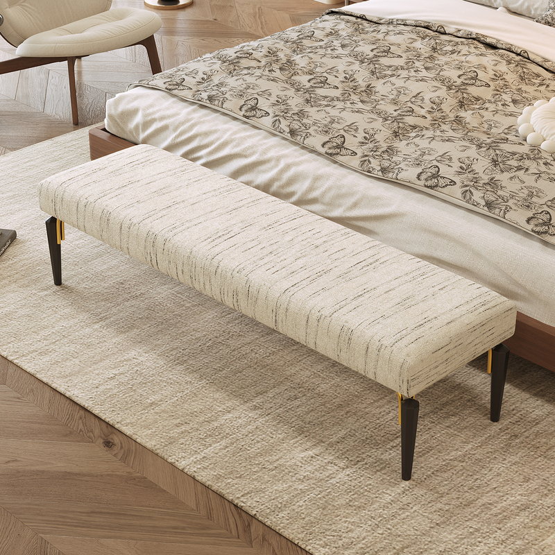 Simple and Washable Fabric Bed End Bench, Bedroom Light Luxury Bench, Home Shoe Changing Bench, Cloakroom Rest Area Bench Simple and Washable Fabric Bed End Bench, Bedroom Light Luxury Bench, Home Shoe Changing Bench, Cloakroom Rest Area Bench