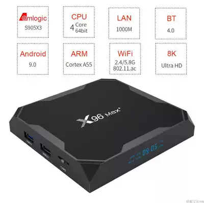 x96 max android 9 0 amlogic s905x3 1000m dual Bluetooth Set top box