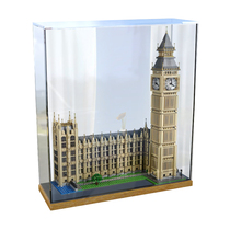 Lego 10253 London Big Ben acrylic display case Clorox building block model transparent dust-proof box dust cover