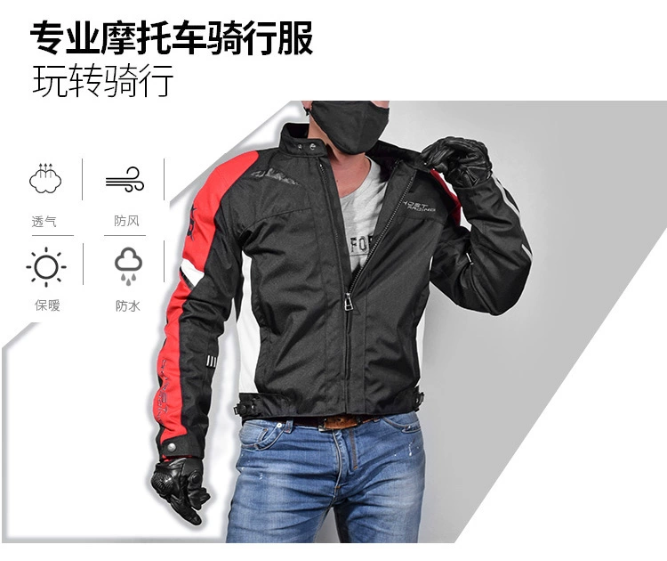 GHOST RACING quần áo xe máy cưỡi áo khoác chống gió và chống văng chống rơi off-road hiệp sĩ đua xe - Xe máy Rider thiết bị