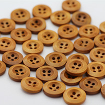 100 grain packs 13mm spray paint wood button clothing accessories 2 holes 4 holes handmade DIY accessories round lining wood buckle