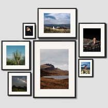 High-end acid-free picture frame custom photo frame cardboard poster aluminum alloy framed wall hanging table printing plus photo frame green branches