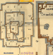 (Map) High-definition city map of Shizuoka Sunpu Castle during the Tokugawa Shogunate period