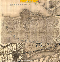(Map) High-definition essential map of Japanese territorial defense Kitakyushu anti-aircraft positions in World War II (1945 ancient version)