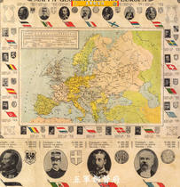 (Map) High-definition full picture of the heads of the monarchs and leaders of the Allied Powers and the Entente in World War I (1914)