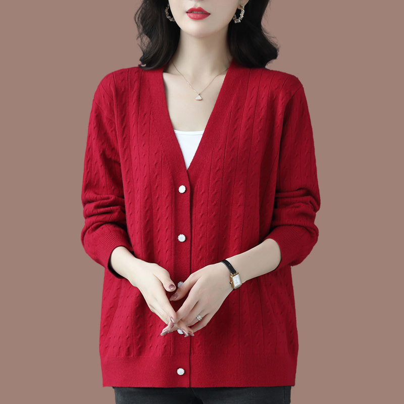 Cashmere Sweater for the Year of Birth, Knitted Cardigan for Women, New Loose Shawl Wool Sweater, Oversized Belly-Covering Sweater Jacket