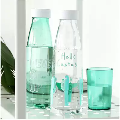 Miscellaneous Ah creative trend simple plastic cup water cup spring portable anti-drop Cup hipster female students with Cup