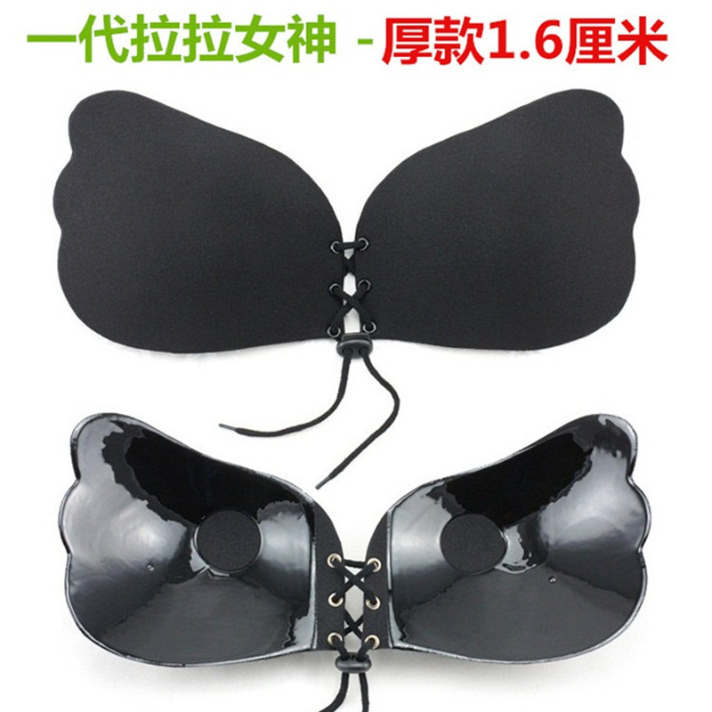 Silicone vô hình áo ngực váy cưới ngực nhỏ dày chống trượt trên vú-top dán phụ nữ dây đeo quây quần lót withno-vai.