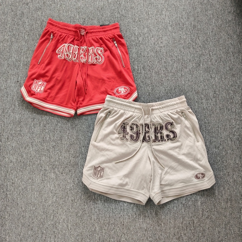Foreign Trade Summer Nfl Embroidered Double-Layer Shorts Sports Casual Heavy-Duty Mesh Five-Point Shorts for Men Foreign Trade Summer Nfl Embroidered Double-Layer Shorts Sports Casual Heavy-Duty Mesh Five-Point Shorts for Men