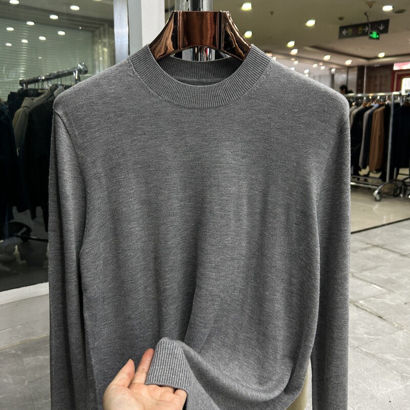 【Yajia】Mulberry Silk + Sheep Wool! Soft and Smooth! First-Tier Brand Discount Clearance Men's Cut-Label Sweater