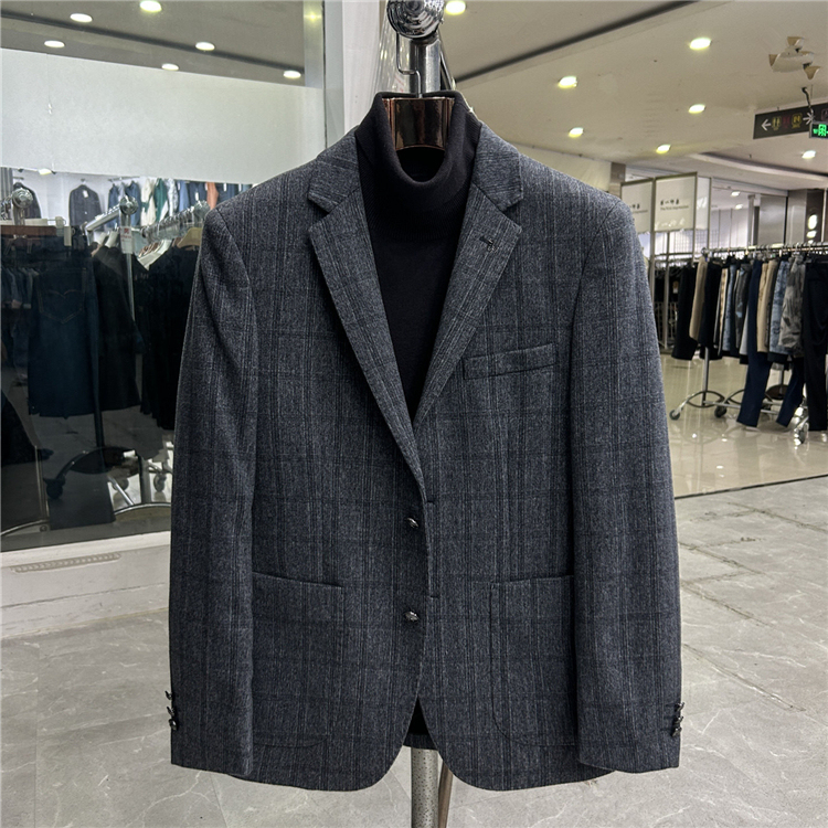 【H Brand】100% Sheep Wool! Premium Quality! Rare Gray Color! Branded Men's Casual Blazer