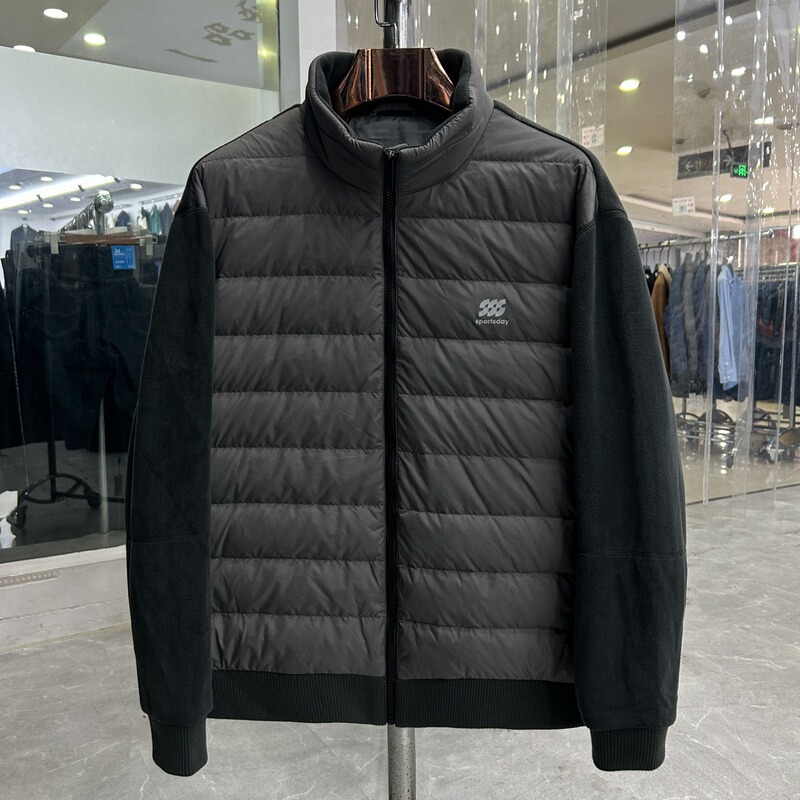 【H Brand】Thousand-Yuan Quality! Fleece + down Jacket! Super Classic! Comfortable and Stylish! Men's down Jacket