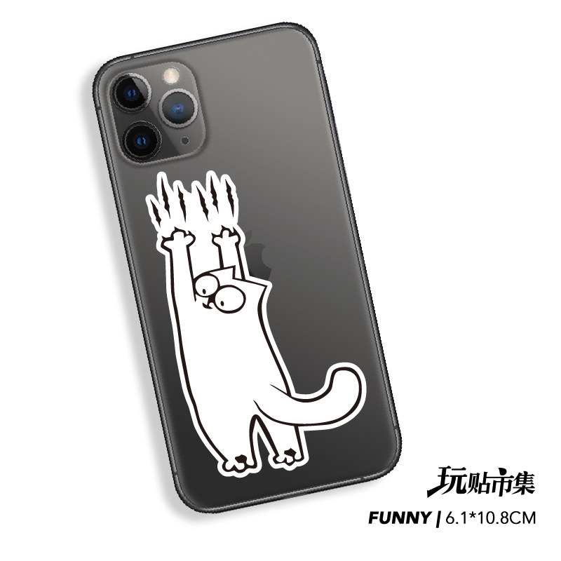 Personality cute funny cat stickers suitcase mobile phone computer guitar refrigerator suitcase decoration waterproof stickers