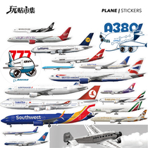  Personalized airline A380 aircraft Boeing 777 model stickers Luggage sub laptop waterproof stickers