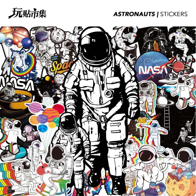 Astronaut personality universe NASA American Airlines aircraft space luggage stickers laptop stickers waterproof