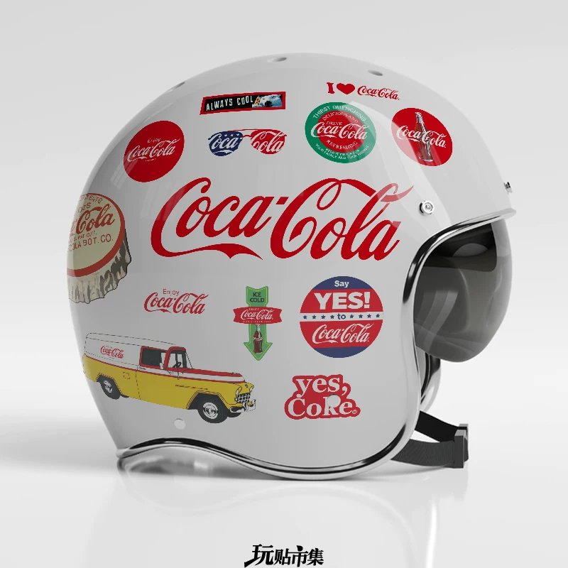 Ретро наклейки, чемодан, ноутбук, водостойкая наклейка, ностальгия, Cola