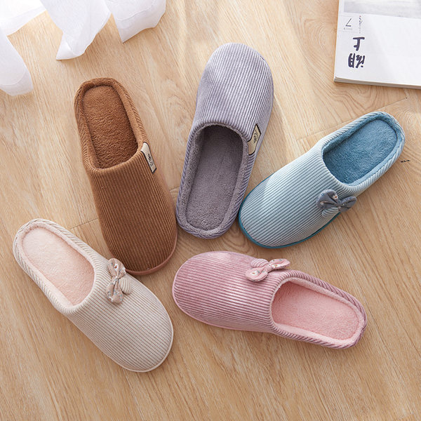 远港 厚底保暖防滑家居半包跟拖鞋*2双 双重优惠折后￥18.5包邮  多色可选