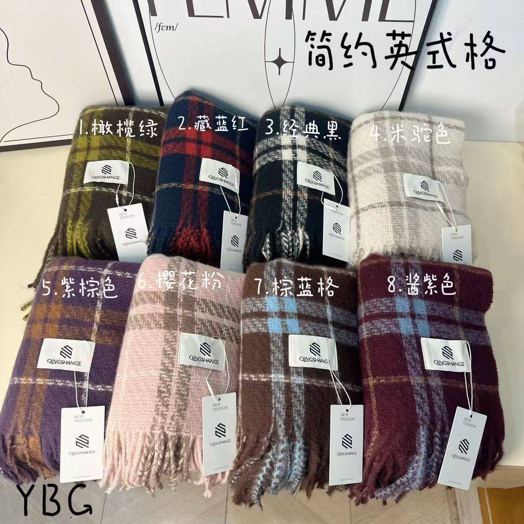 100% Pure Cashmere Scarf: British Minimalist Design - Taobao product photo 6