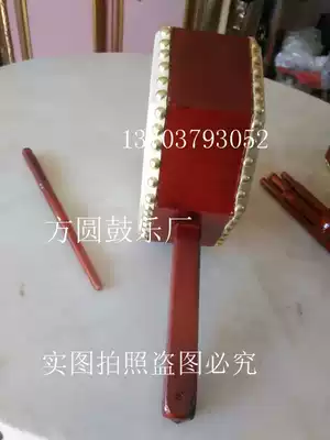 Solid wood with Buddhist rituals octagonal drums dance octagonal drums Taoist handle drums