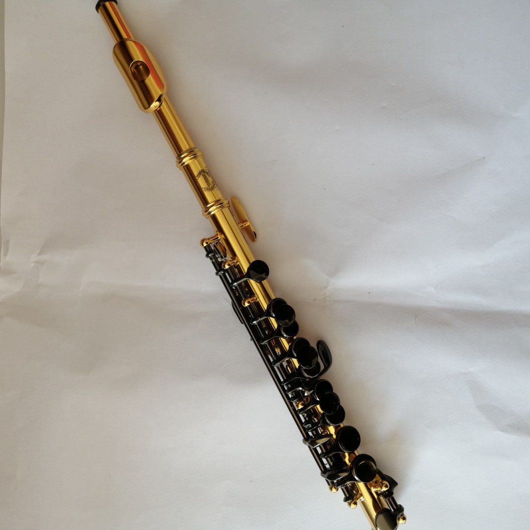 Western copper tube gold flute instrument black nickel bond plated C - toned flute export to American Southwood grade