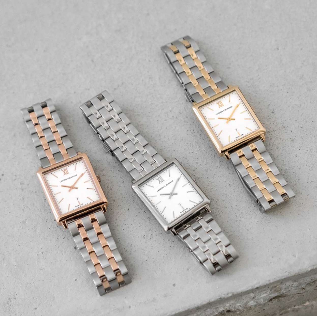 Official website Larsson Jennings boyfriend Nordic neutral cold wind square minimalist women's watch