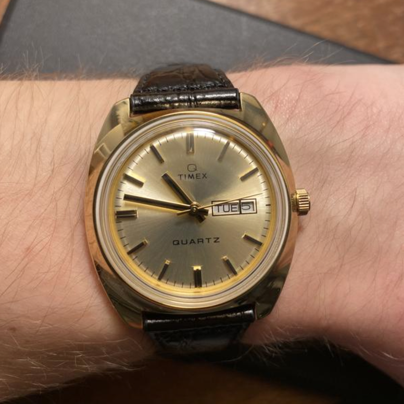 American Q Timex 1975 1978 Reissue Day-Date 37mm Retro quartz watches