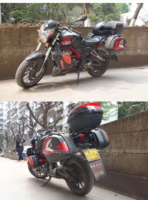 Huanglong 250 nhỏ Huanglong 250 bên hộp bên cạnh hộp bên khung hộp nhỏ Huanglong 250 phụ kiện chuyển đổi - Xe gắn máy phía sau hộp thùng hông givi