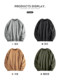 Khaki Sweatshirt for Men 2025 New Autumn Round Neck Suede Long-Sleeved Men's Top Loose Fit Without Hood