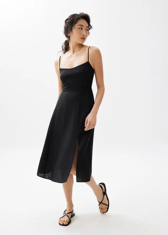 Original Export Surplus Women's Camisole Dress, Cotton and Linen Dress, Exported to Singapore
