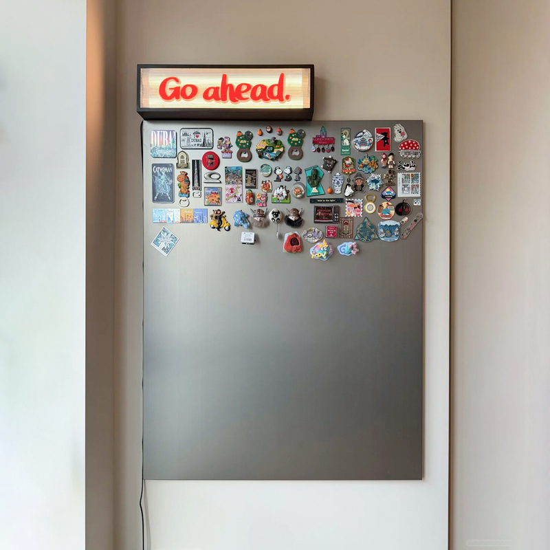 Magnetic Stainless Steel Decorative Painting for Kitchen Balcony, Magnetic Pegboard for Living Room Entrance, Meter Box Refrigerator Sticker Storage Painting