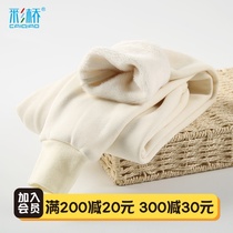 Boys  warm pants Velvet thickened autumn pants Single piece single piece boneless middle and large children wear winter warm pants cotton pants