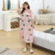 . Váy ngủ plus size nữ 200 kg béo mm mùa hè Váy ngủ kích thước cực lớn dễ thương plus béo cộng với dịch vụ tại nhà Phiên bản Hàn Quốc dài - Đêm đầm