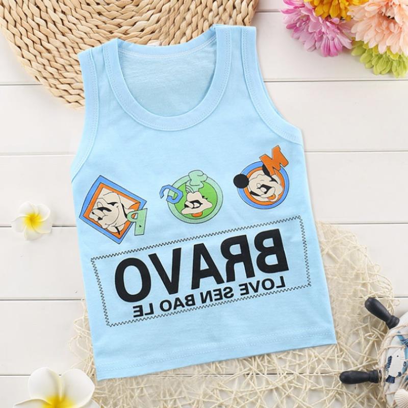 . Sling sơ sinh thoải mái cho trẻ em Hàn Quốc phiên bản của vest mềm tay giữa con T-shirt mùa hè sản phẩm mới nam và cô gái nhỏ.