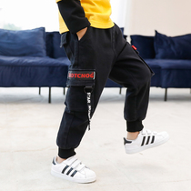  Childrens clothing boys  pants autumn 2021 new childrens spring and autumn overalls casual pants big childrens western style Korean style tide