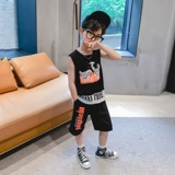 Летняя одежда без рукавов, жилет, детский комплект для мальчиков, 2020, подходит для подростков, популярно в интернете, в корейском стиле