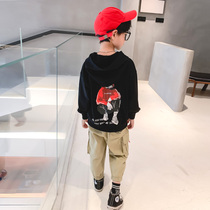 Childrens clothing boy clothes autumn clothes 2021 new children Korean boy hooded coat spring and autumn big children Foreign tide