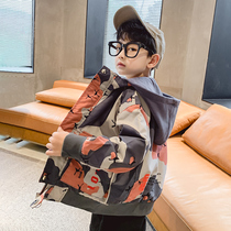  Childrens clothing boys jackets autumn 2021 new childrens handsome boys tops Korean spring and autumn middle and large childrens foreign style tide