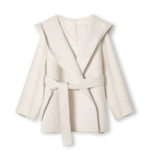 Шерстяной плащ, зимнее двусторонное шерстяное пальто, премиум класс, яркий броский стиль