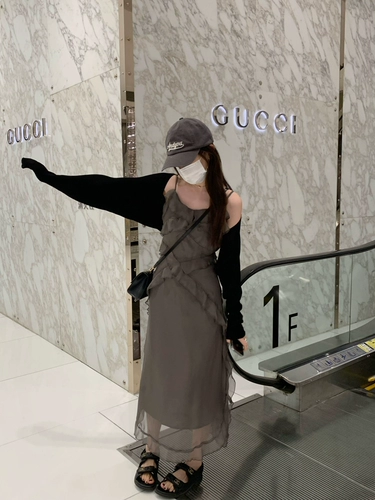 Летнее ретро платье, весенняя длинная юбка, французский стиль, коллекция 2022