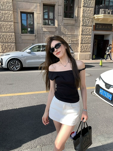 Белая летняя джинсовая юбка для отдыха, мини-юбка, А-силуэт