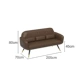 Коричневый 3-местный диван