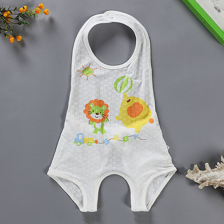 Mùa hè sợi tre siêu mỏng bé halter mở 裆 腿 chân dudou bé con nửa trở lại Xiêm quần áo thoáng khí mềm