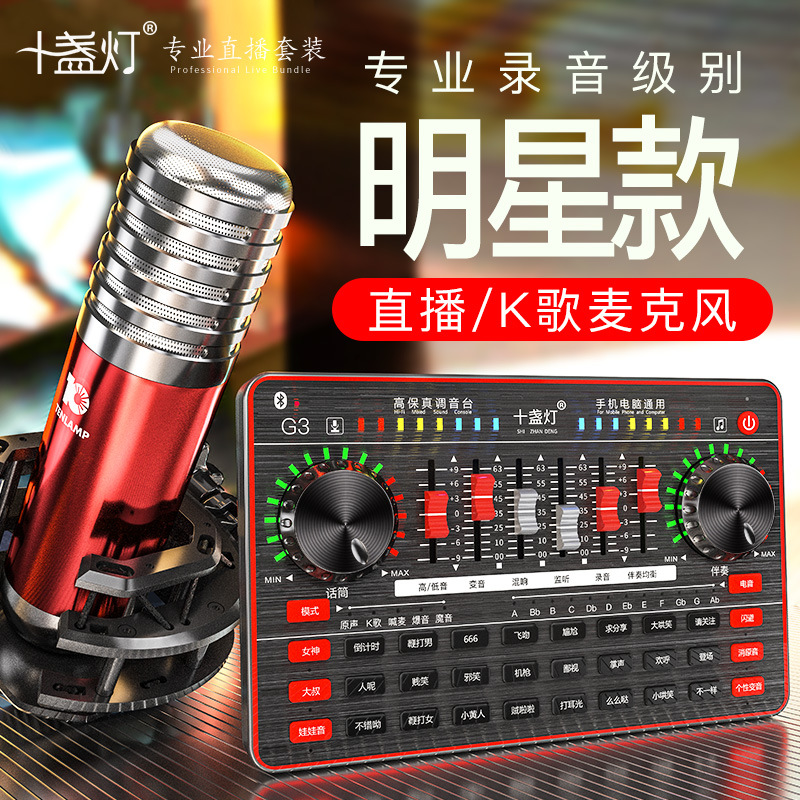 Ten lights Y8 condenser microphone live sound card equipment anchor tuning network red recording call wheat repair microphone
