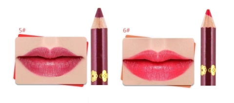 Chính hãng có thể mở rộng quay tự động Lip liner Lip Pen màu đỏ không thấm nước Không khử màu miễn phí - Bút chì môi / môi lót