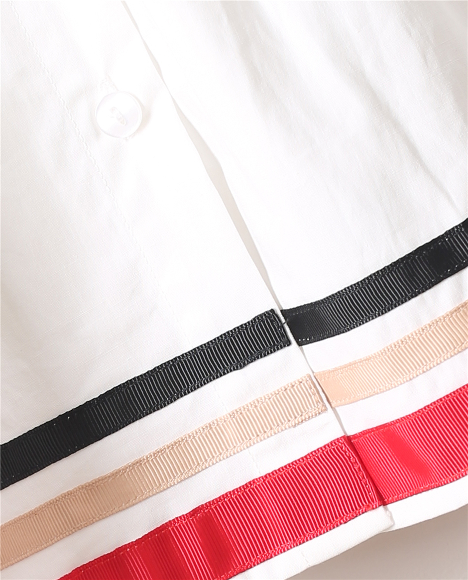 2020 Bemidji brand new BEMIDJI British style children's clothing girls summer dress white thin section