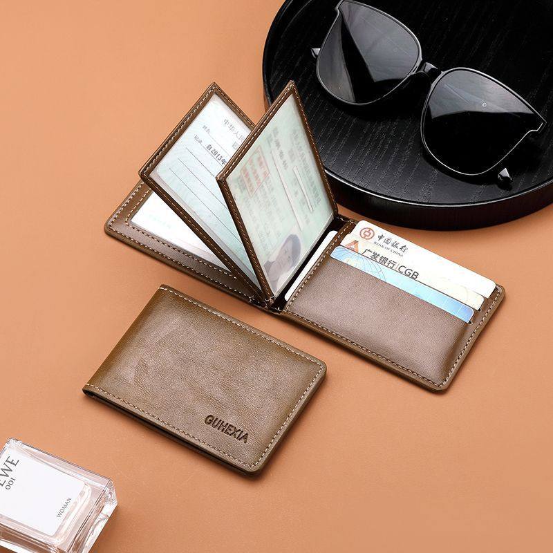 2025 Popular Genuine Leather Texture Ultra-Thin High-End Driver's License Protective Cover Card Holder Integrated Driver's License Driving License Two-In-One