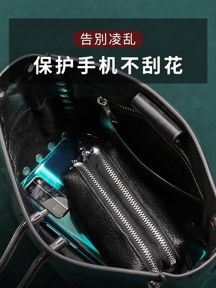 Large-Capacity Key Bag for Men and Women, Genuine Leather Texture, Zipper Key Bag, Compact Mini Storage Coin Purse, Multi-Functional