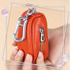 2025 New Style Leather Texture Hanging Zipper Key Bag Business Earphone Bag Multifunctional Waist Hanging Key Bag